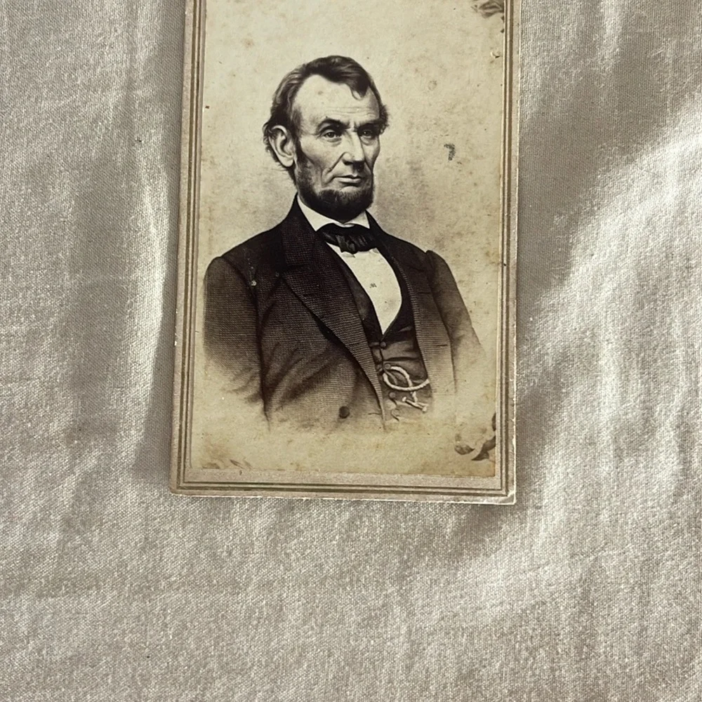 Abraham Lincoln Portrait Card Carte De Visite CDV Picture Photo Rare Negative - Picture 6 of 6